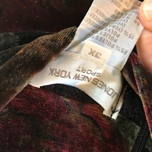 Women Beautiful 3X Pant and 3X Top Floral Black an